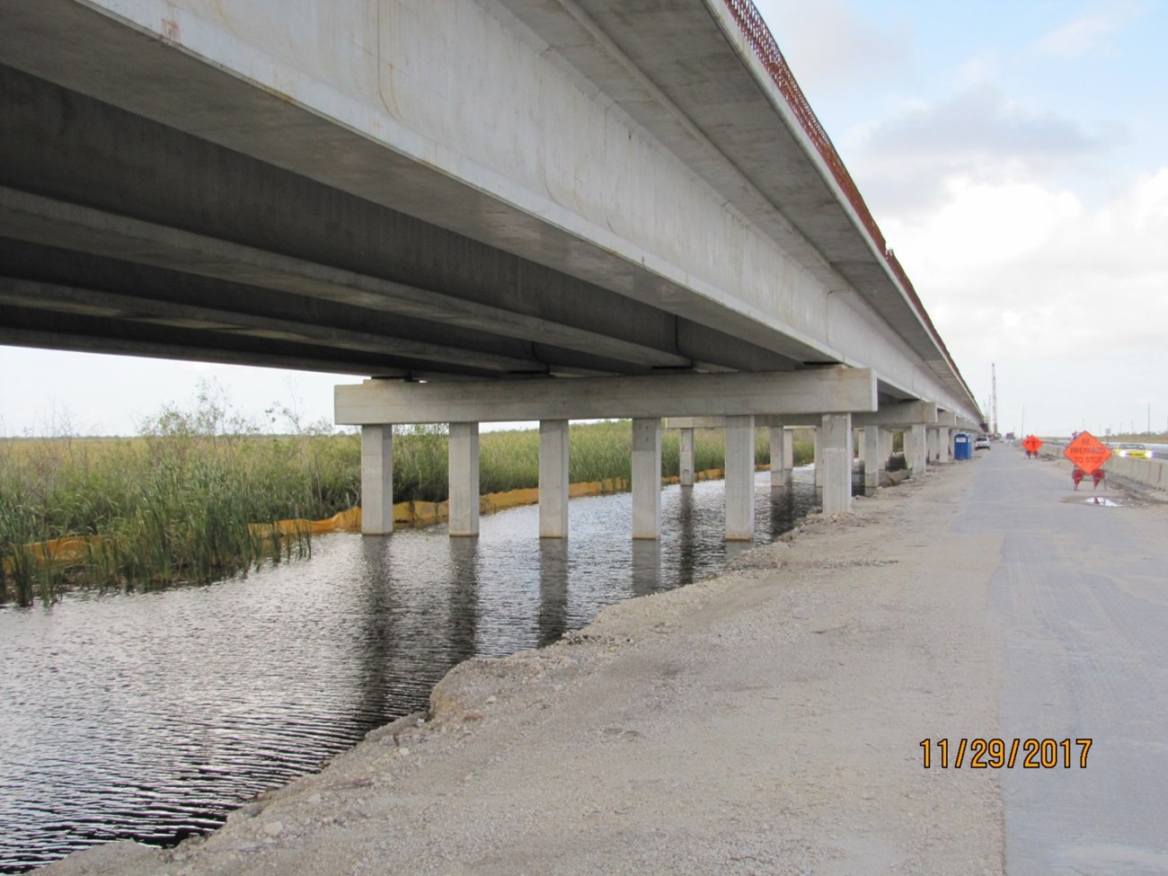 Tamiami Bridge under construction