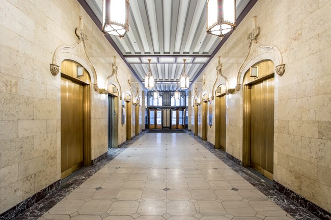 Hall inside the Equitable Building.