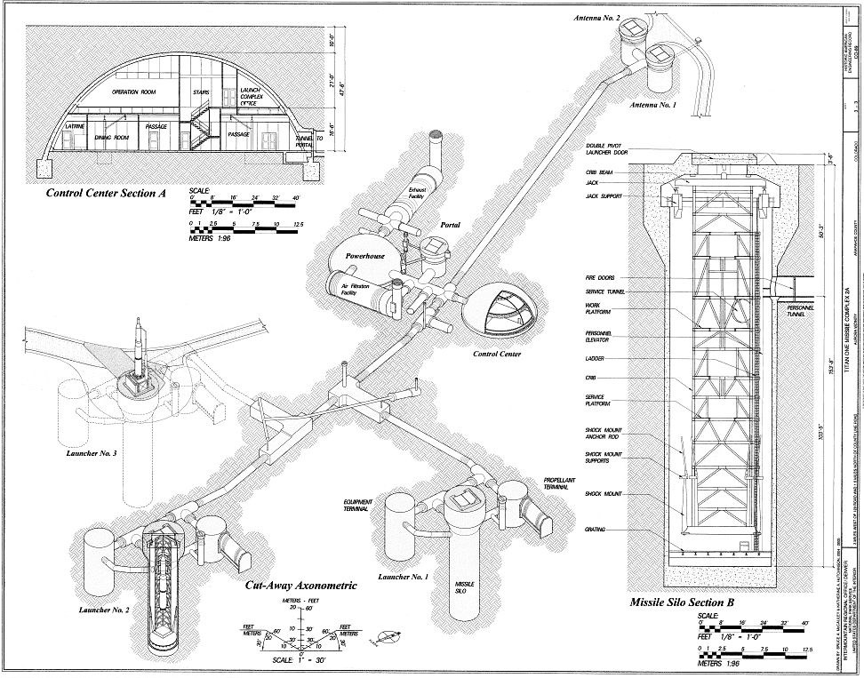 blueprint drawing of a Titan I missile complex blueprint drawing of a Titan I missile complex