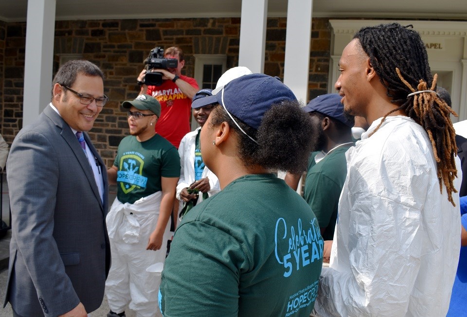 Touching History Program with David Vela (NPS) Acting Assistant Director David Vela talking to HBCUI interns