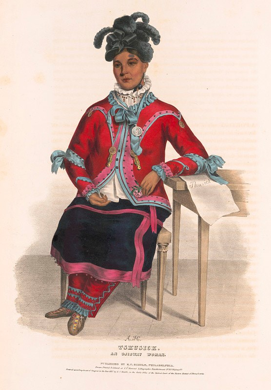 Tshusick an Ojibway woman. Library of Congress