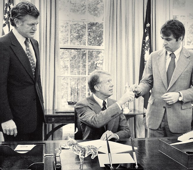 U.S._President_Carter_signs_creation_of_Lowell_National_Historical_Park_(1978) President Carter Signs the Creation of Lowell NHP. NPS Photo
