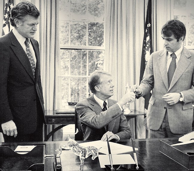 President Carter Signs the Creation of Lowell NHP. NPS Photo