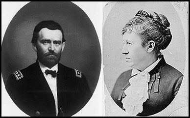 Photo of Grant and Julia Dent. Photo of Grant and Julia Dent.