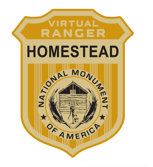 Virtual Jr. Ranger Badge Final Gold Badge, Virtual Ranger across the top