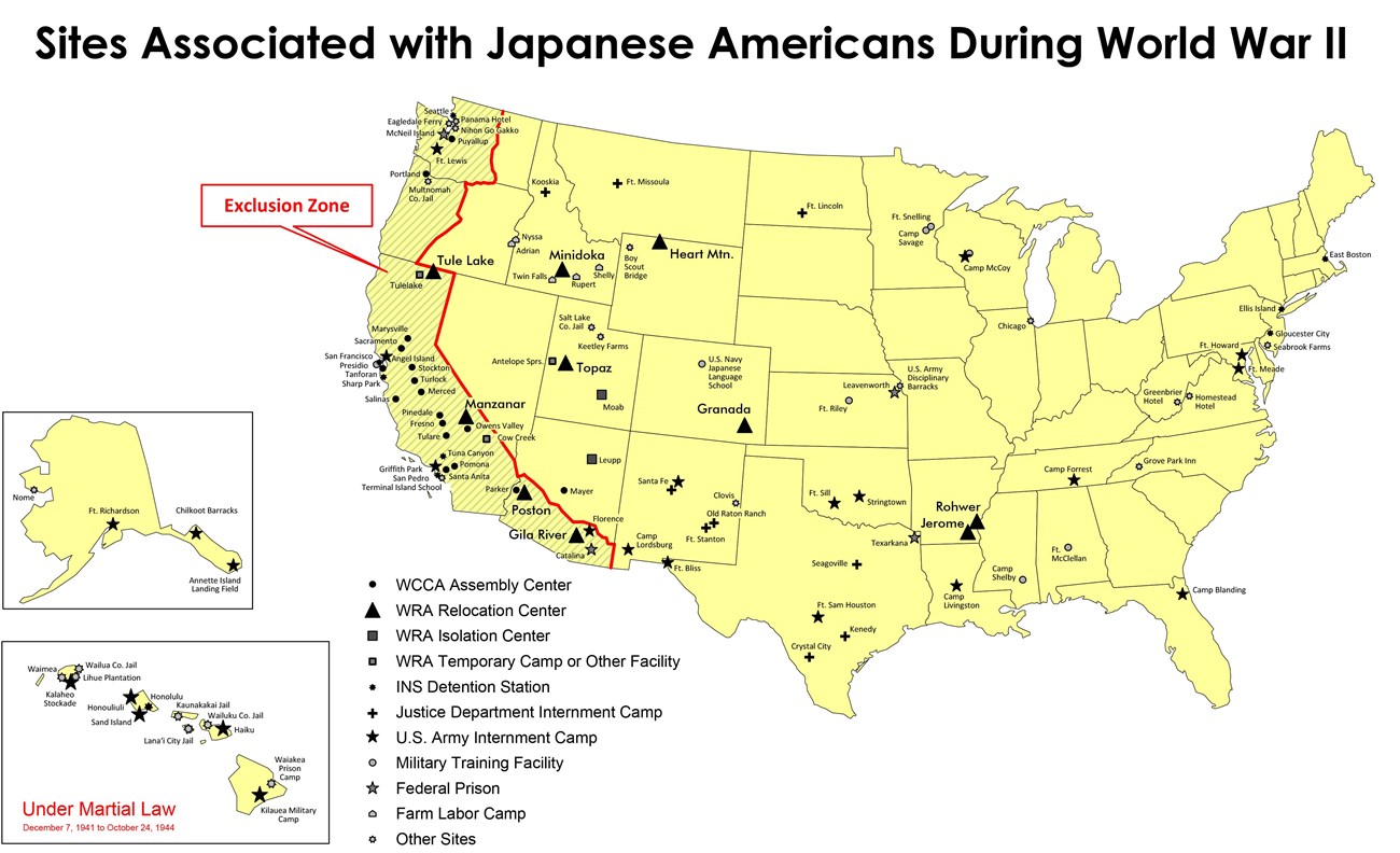 Sites Associated with Japanese Americans in WWII Sites Associated with Japanese Americans in WWII