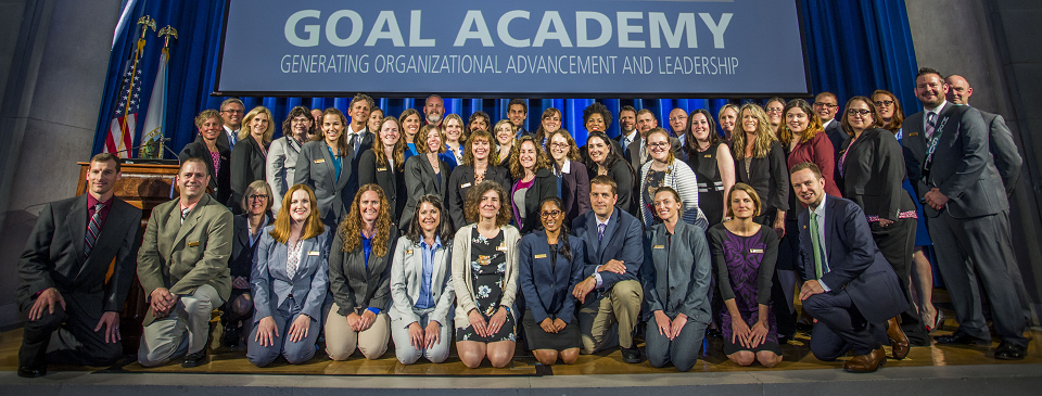 The GOAL Academy 2018 participants pose for a group photo.