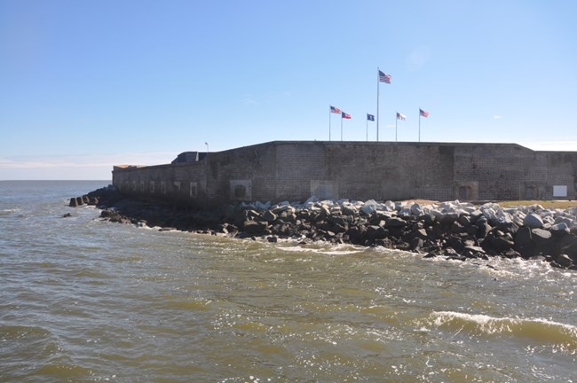 Coastal structures at Fort Sumter