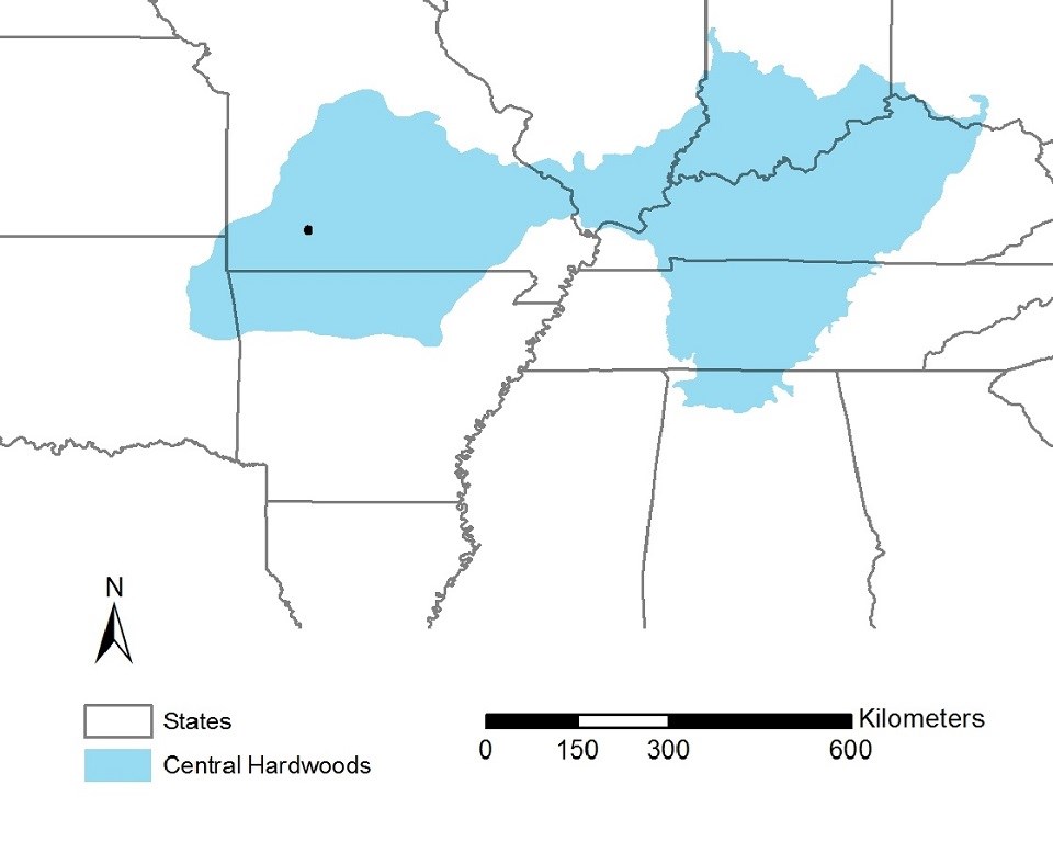 Central Hardwoods Bird Conservation Region Map of Central Hardwoods Bird Conservation Region