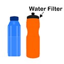 Water bottle and filter