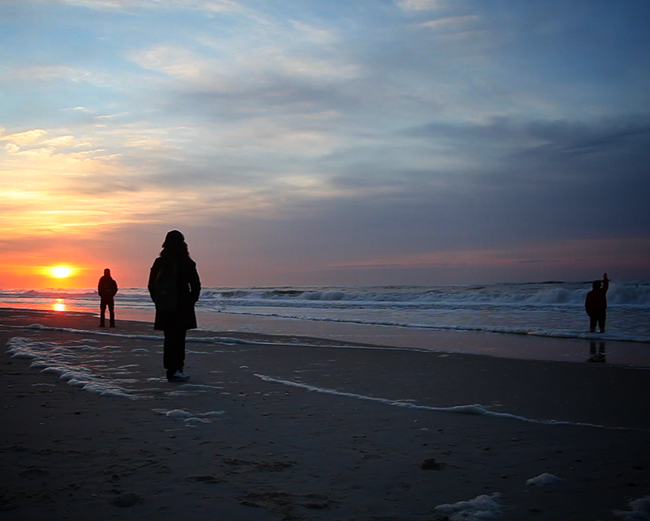 Visitors enjoy the wilderness view.