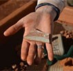 Ceramic in hand at Monticello