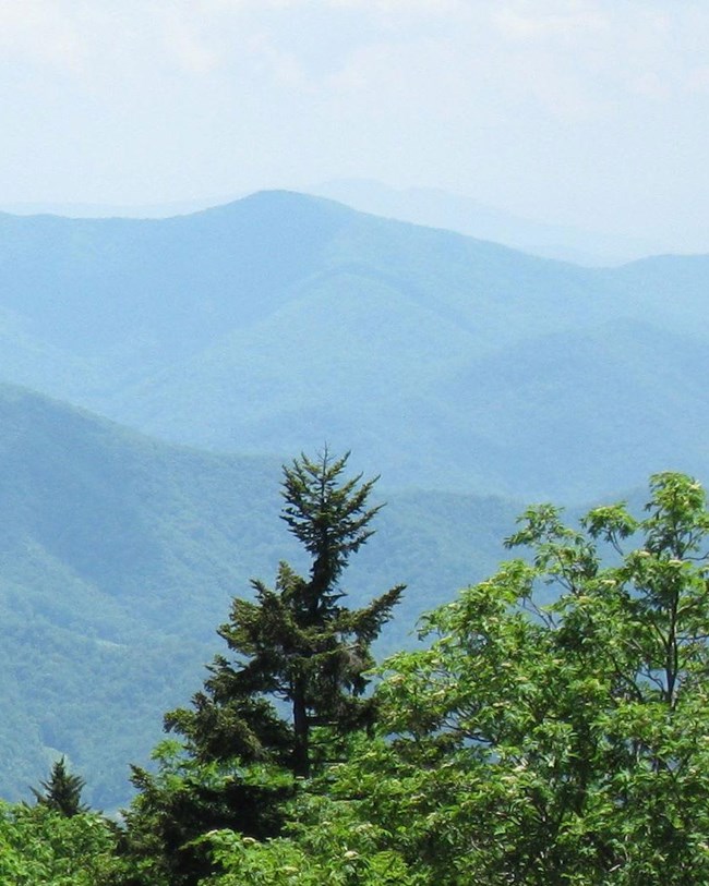 view of valleys and ridges