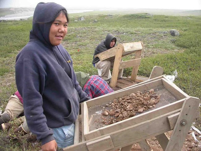 students in archaeology camp participate in archaeology projects