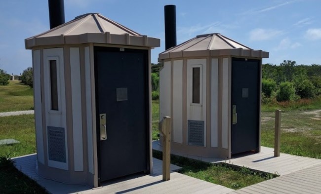 Movable restrooms located at Assateague Island National Seashore