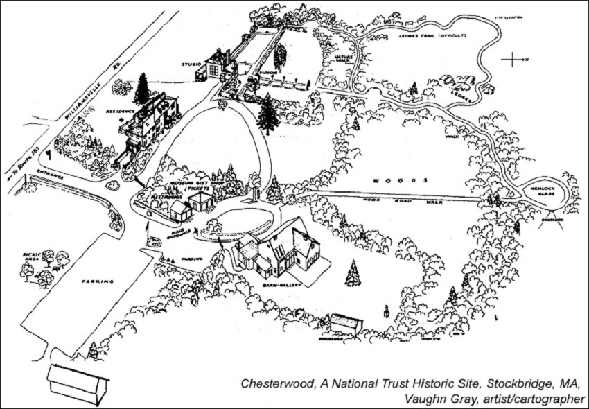 Bird's-eye view of Chesterwood.(Courtesy of the National Trust for Historic Preservation)