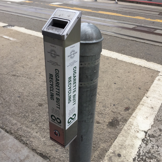 cigarette butt recycling container