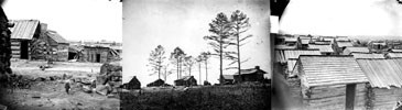 These historic photographs show Confederate camps near Manassas and Centreville.