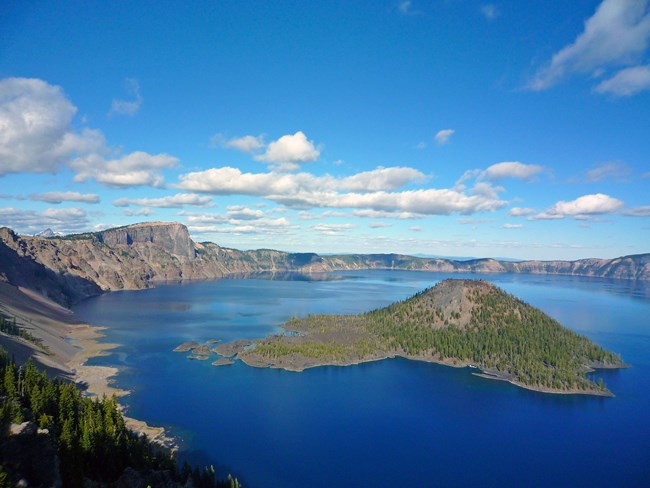 Scenic view of Crater Lake