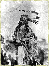 Crow-Flies-High on horseback (Courtesy of State Historical Society of North Dakota)