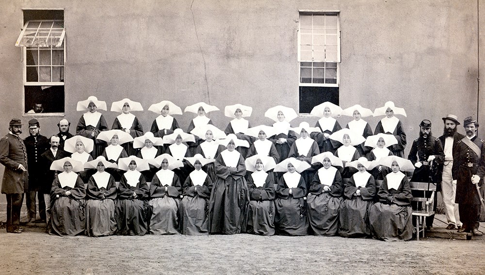 Civil War Era photo of the Daughters of Charity in Philadelphia.