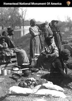 Civil War to Civil Rights Trading Card #4 African Americans flee the South