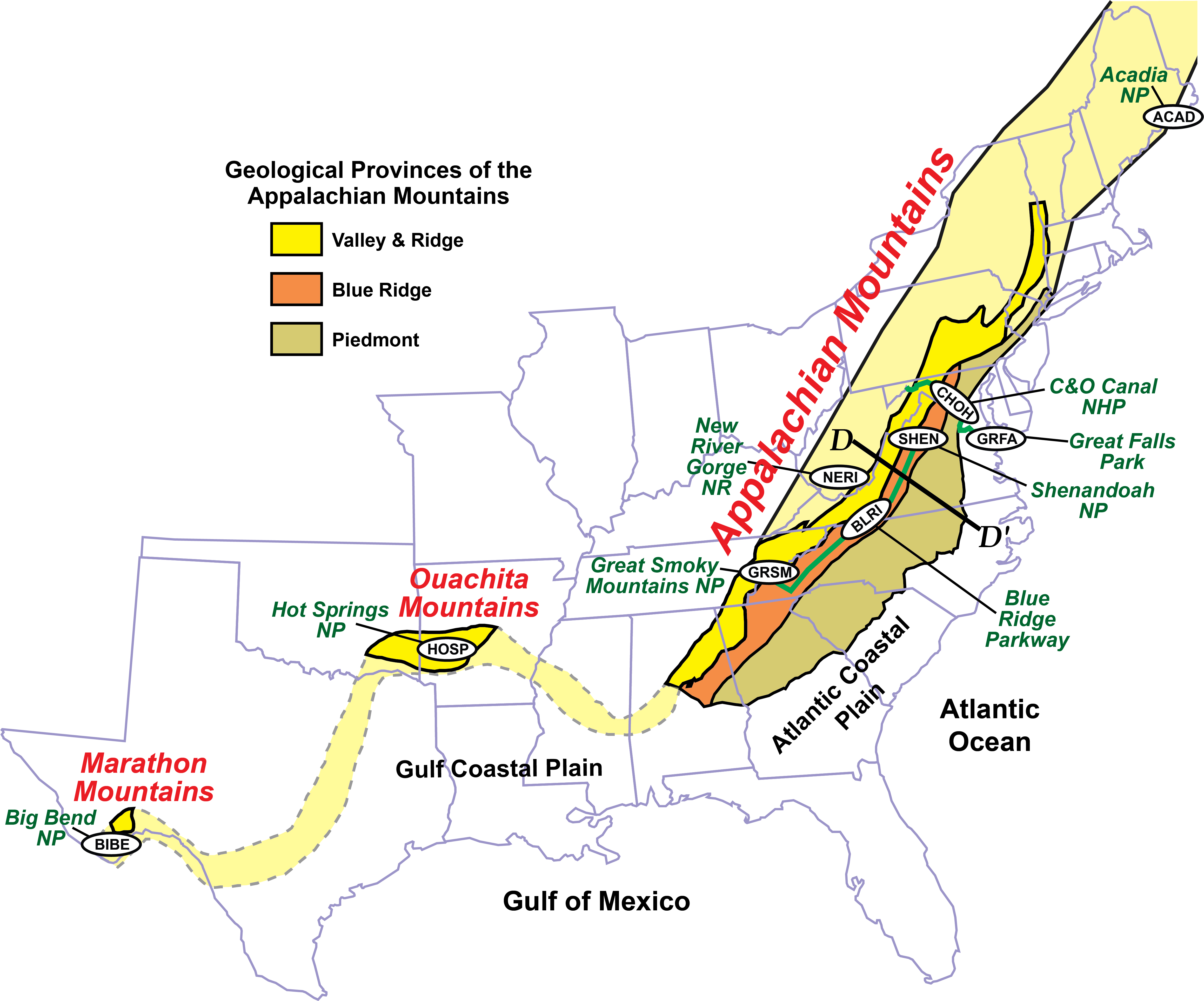 Appalachian Plateau Map