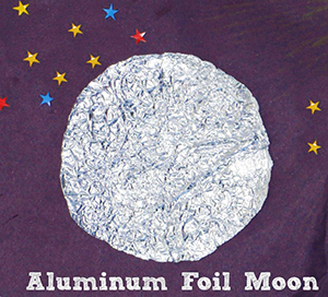foil moon2 Tinfoil moon craft