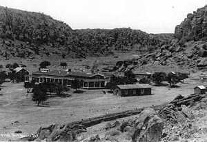 A portion of Fort Davis ca. 1888. Photograph courtesy of Fort Davis National Historic Site.