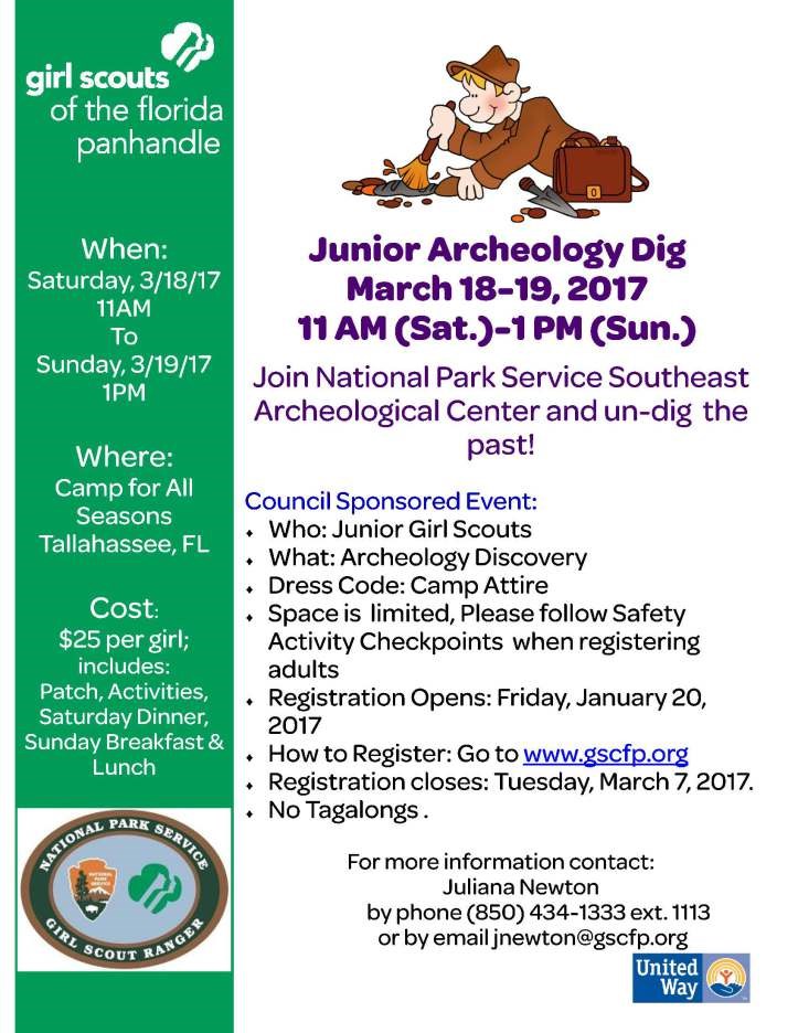 Girl Scout Camp flyer