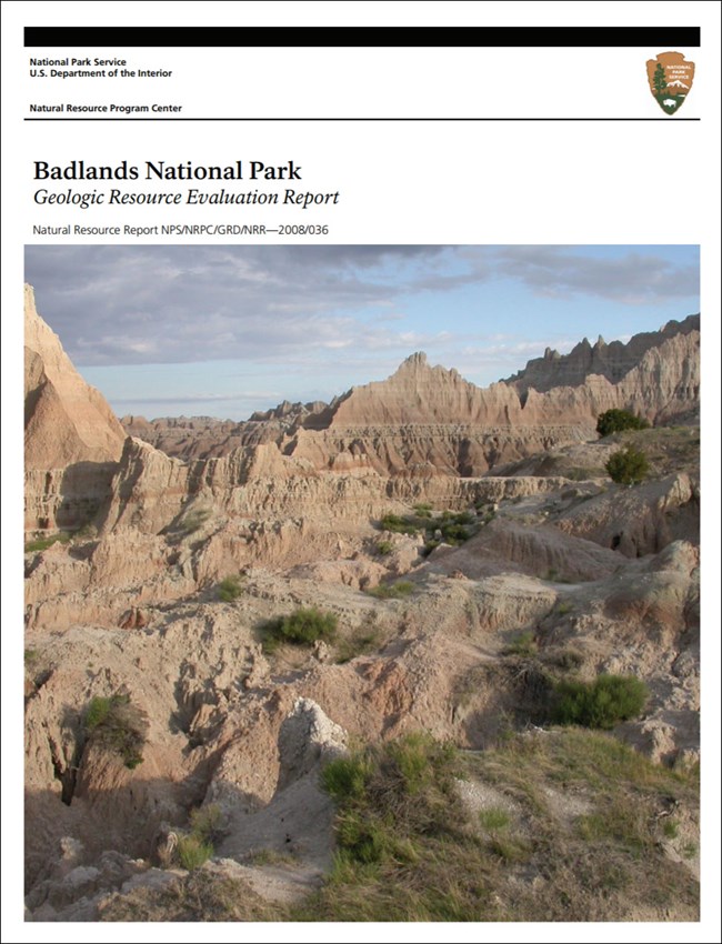 badlands geologic report with landscape image