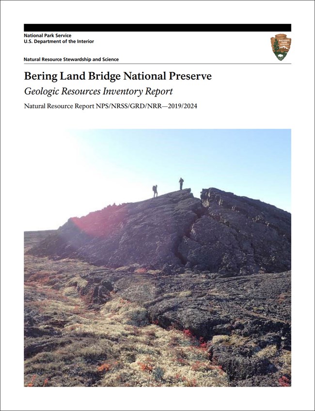 cover of gri report with photo of a basalt formation