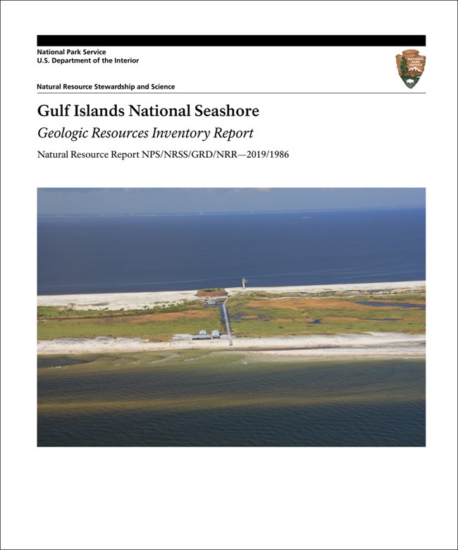 cover of gri report with photo of barrier island