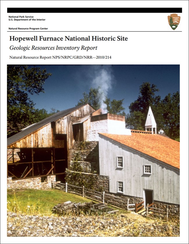 link to park gri report download site image of gri report cover with photo of park buildings