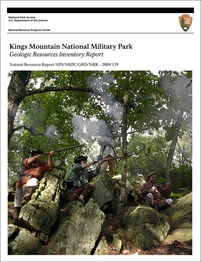 link to kings mountain gri report download site image of kings mountain gri report cover with image of military reenactors