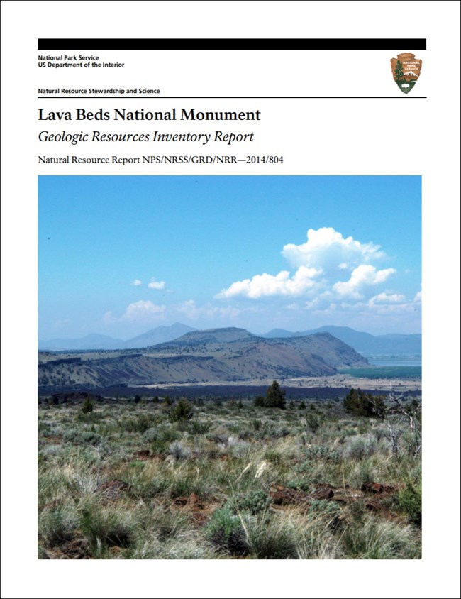 link to lava beds gri report download site image of lava beds gri report cover with photo of volcanic landscape