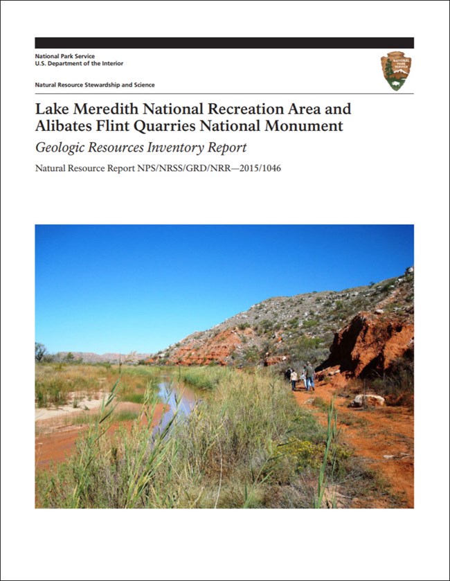 image of lake meredith gri report cover with park landscape image