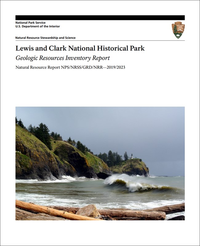 cover of gri report with photo of a breaking wave and coastal cliffs