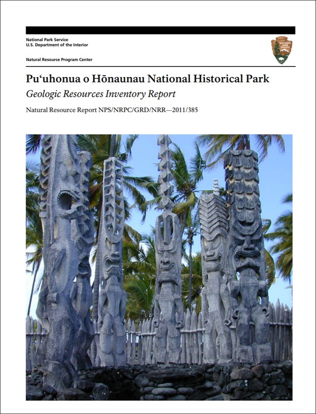 link to park gri report download site image or gri report cover with photo of carved figures