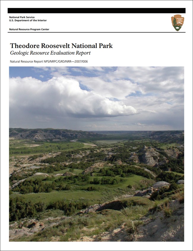 link to Theodore Roosevelt National Park gri report download site image of Theodore Roosevelt National Park report cover with photo of landscape