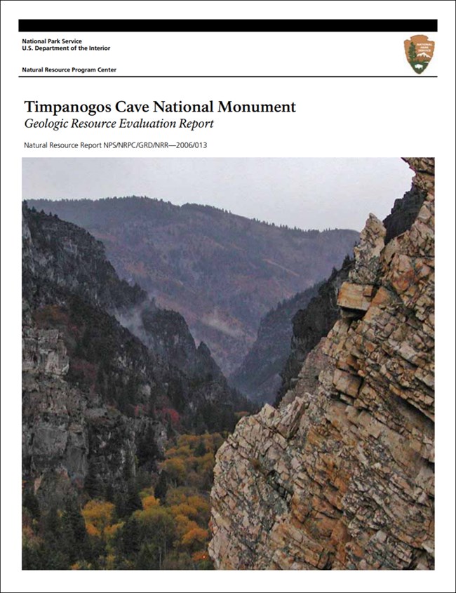 image of timpanogos cave report cover with photo of canyon