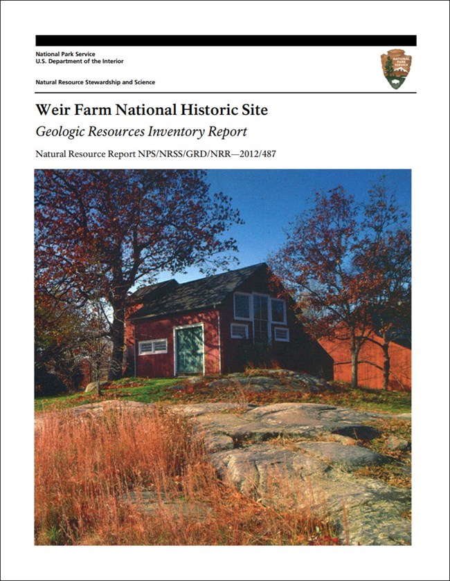 link to weir farm gri report download site image of weir farm gri report cover with photo of farm building
