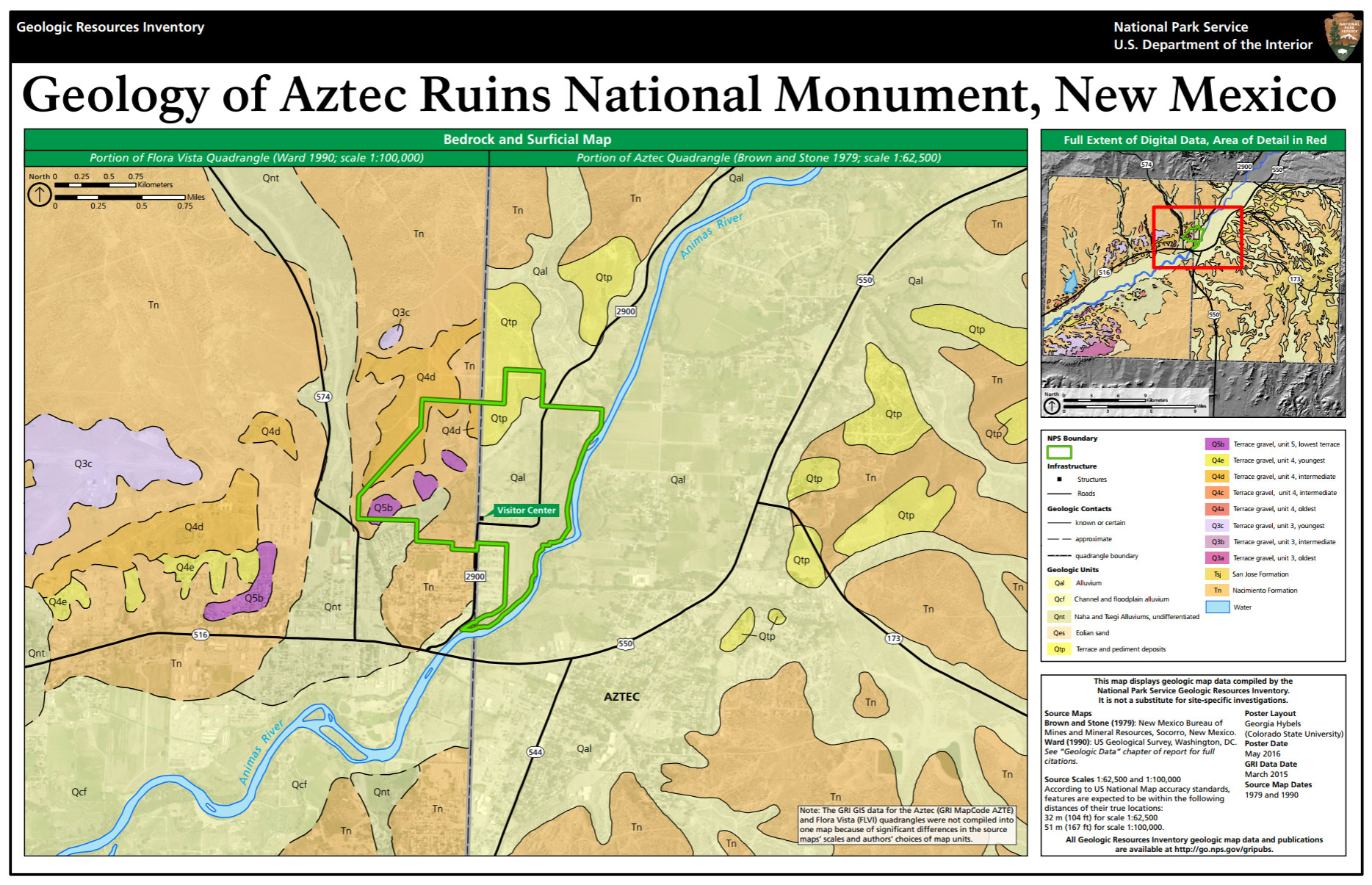 NPS Geodiversity Atlas—Aztec Ruins National Monument, New Mexico (U.S