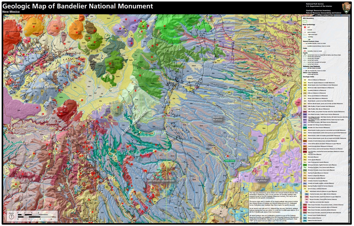 New Mexico Geologic Map Nps Geodiversity Atlas—Bandelier National Monument, New Mexico (U.s.  National Park Service)