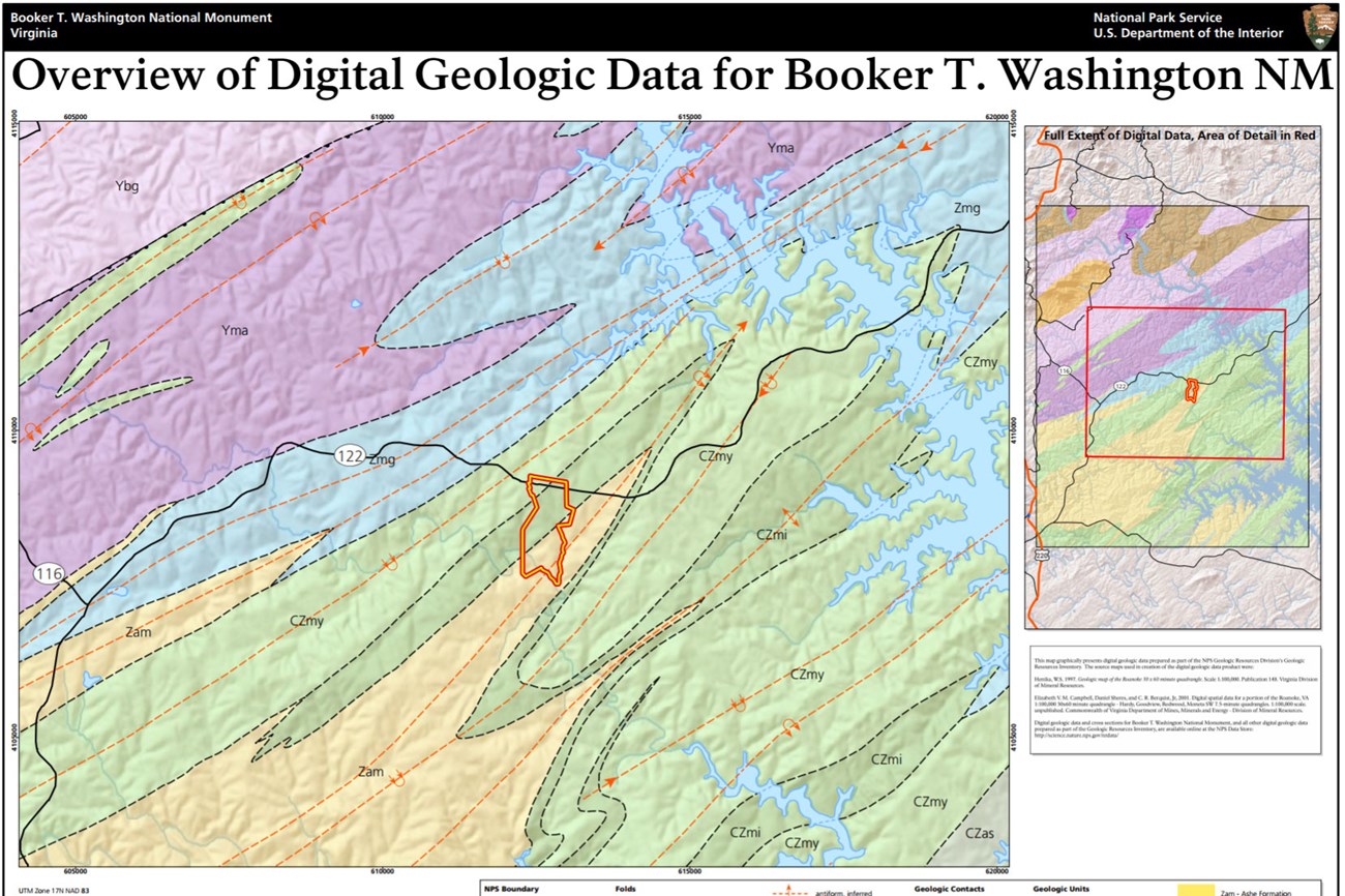 image of booker t washington geologic map