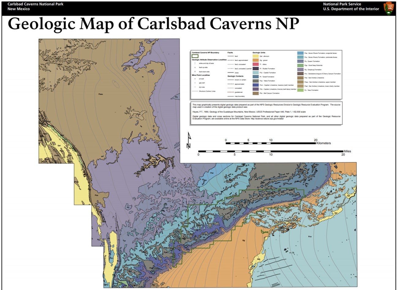 imag of carlsbad caverns gri geologic map