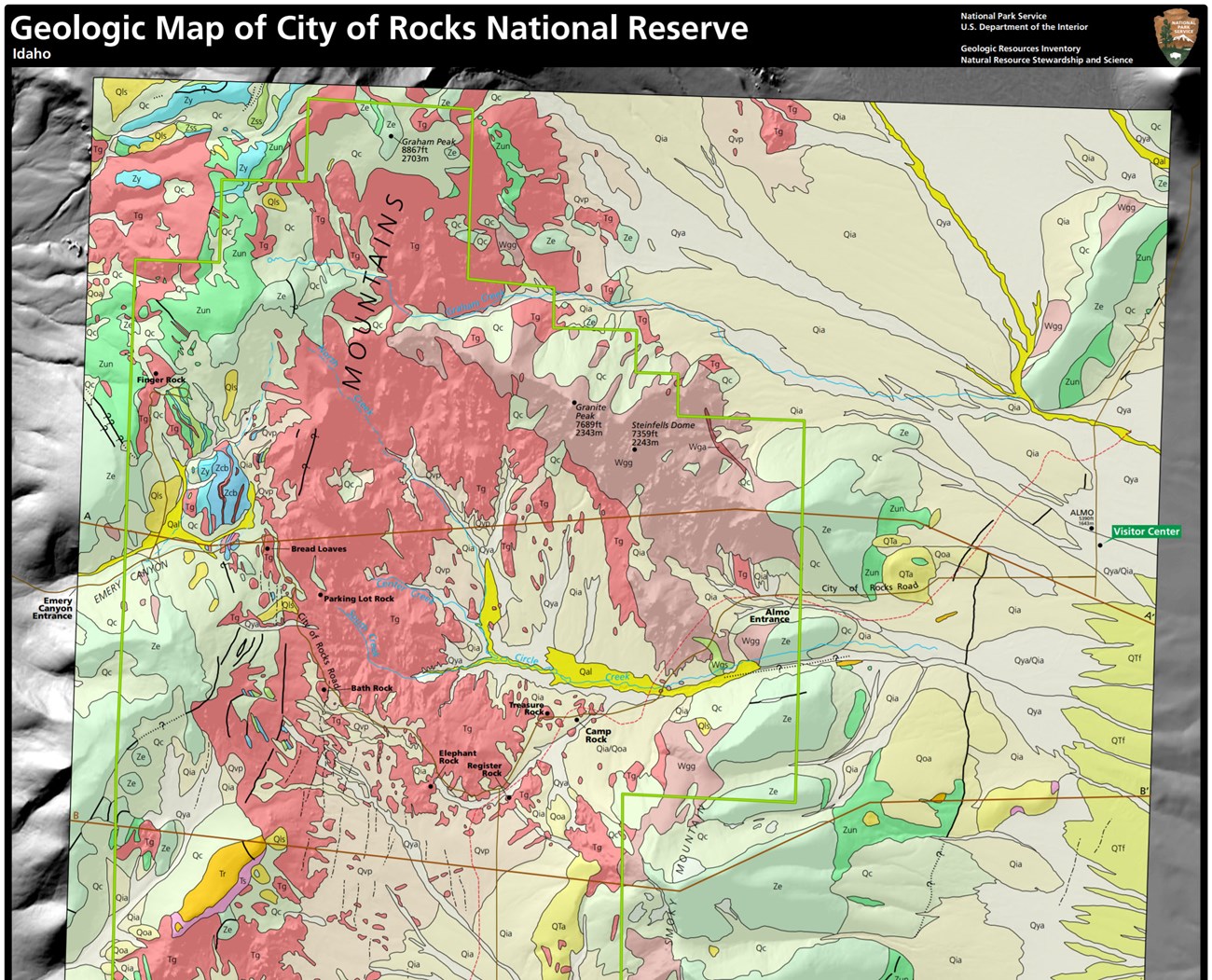 link to city of rocks geologic map