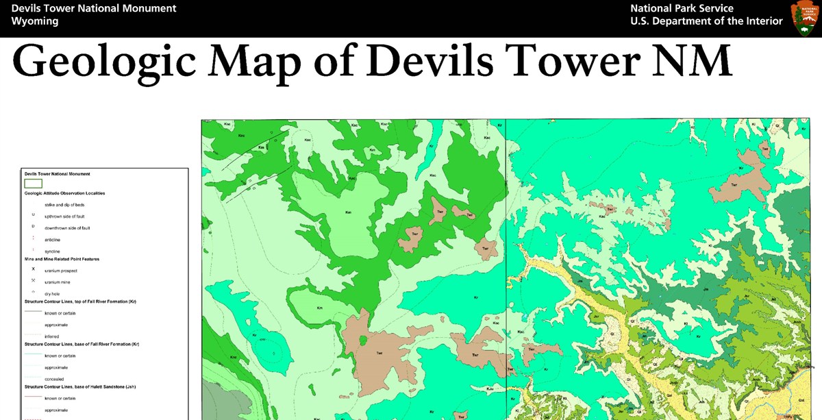 image of devils tower geologic map