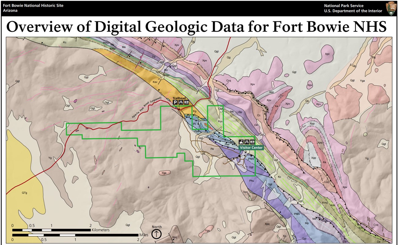 image of fort bowie gri geologic map