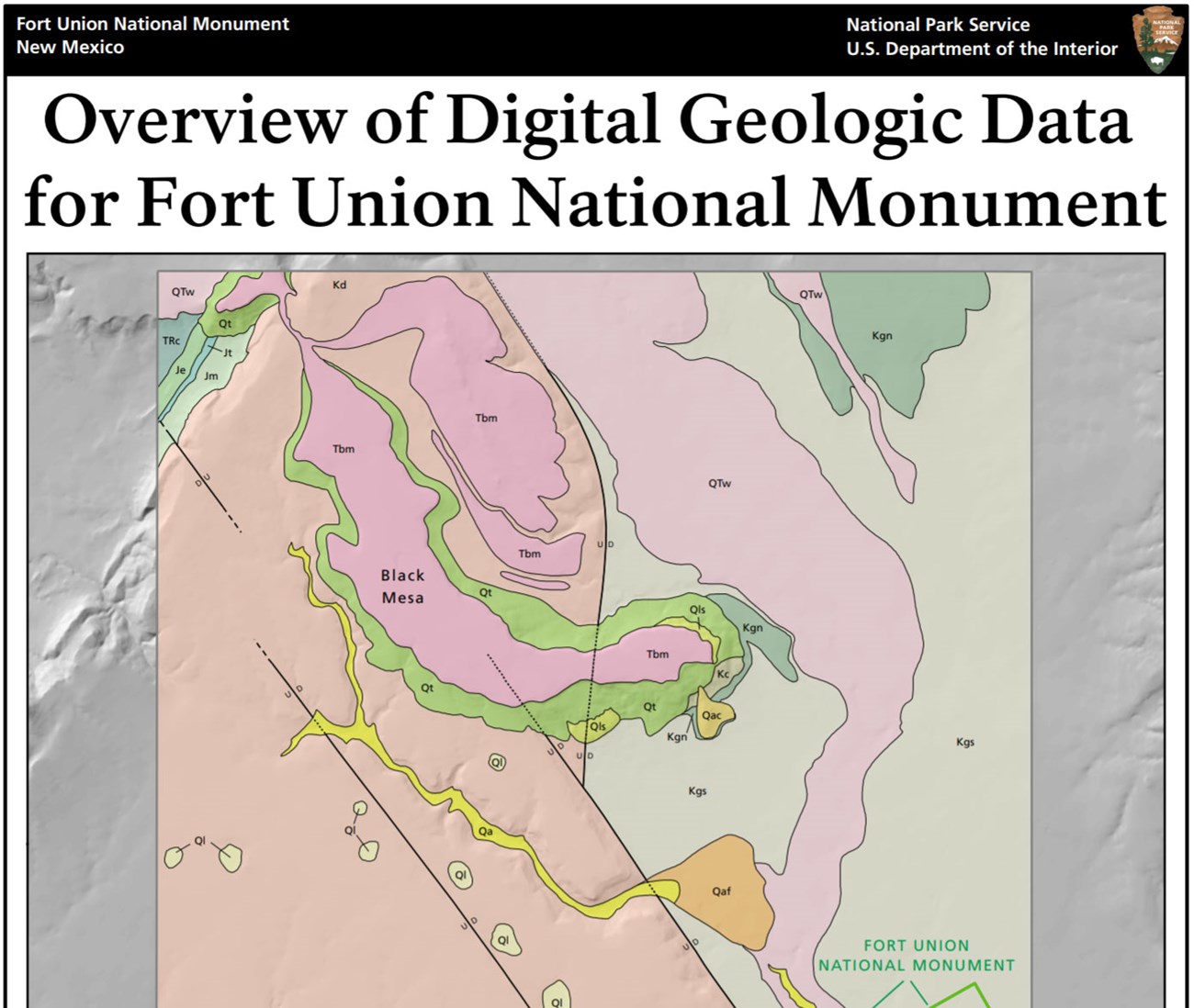 image of fort union area gri geologic map